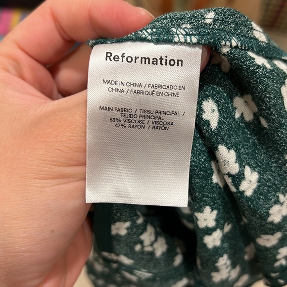 Reformation green Presley minidress - Picture 9 of 12